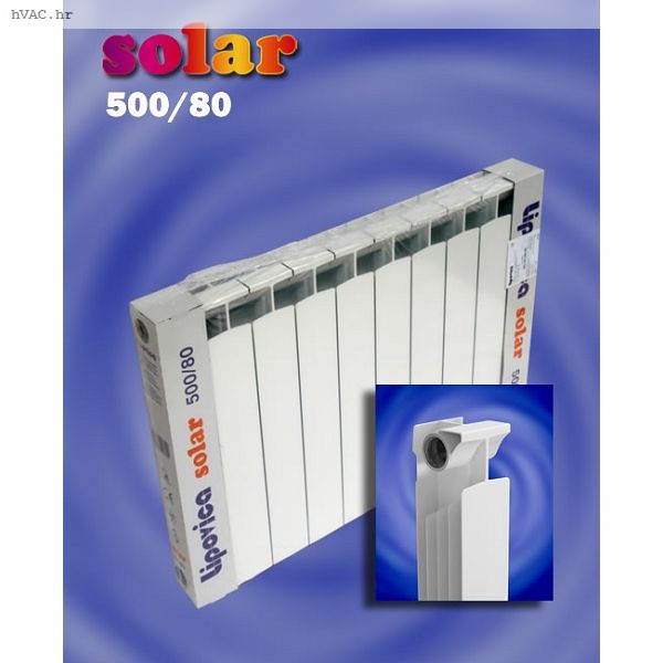 RADIJATOR LIPOVICA SOLAR 500/80, 147 W / aluminijski članak